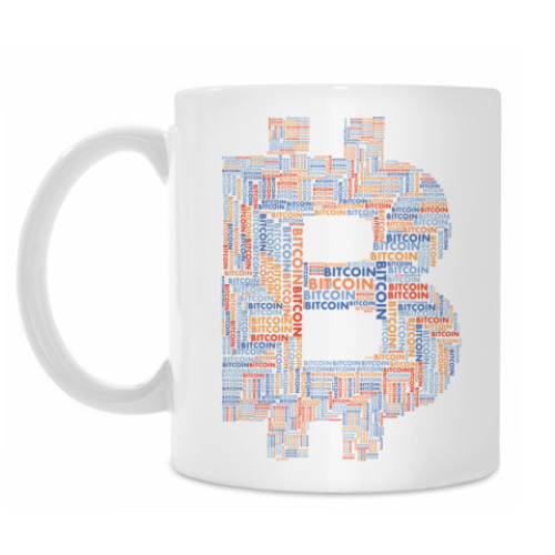 Кружка с принтом Bitcoin