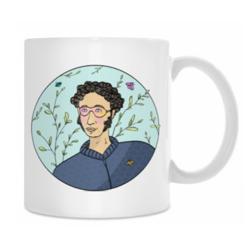 Кружка с принтом Пушкин жук