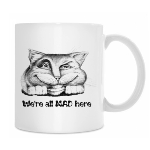 Кружка с принтом Чеширский Кот