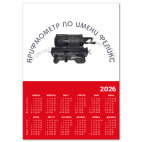 Календарь A3 2026, красный Арифмометр по имени Феликс