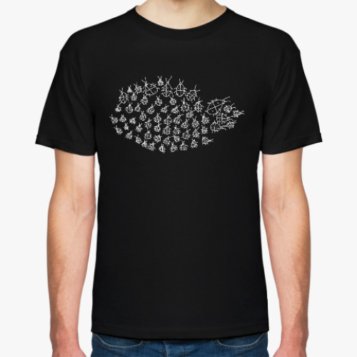 Футболка с принтом Бегающие жуки