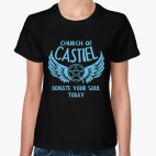 Классическая женская футболка Кастиэль - Supernatural