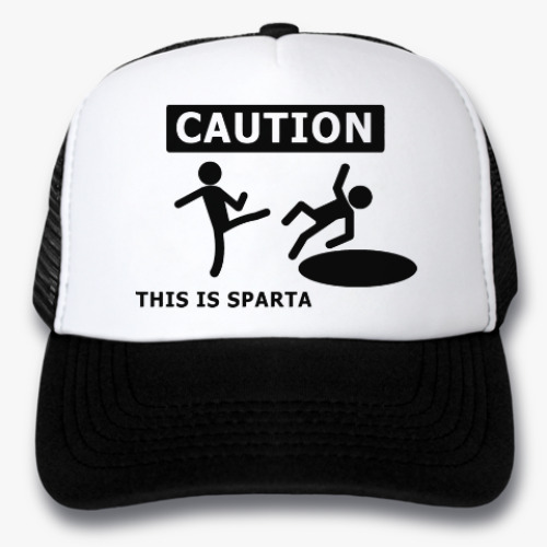 Кепка-тракер с принтом Caution: this is Sparta