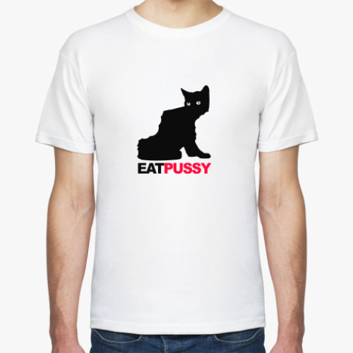 Футболка с принтом Pussy