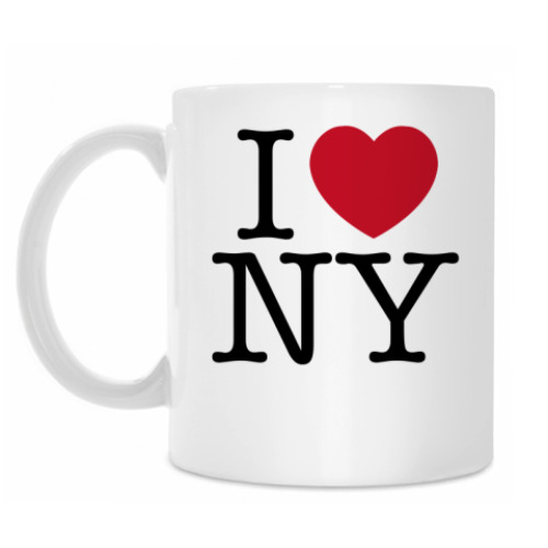 Кружка с принтом I love NY