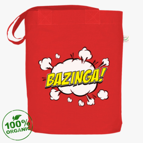 Сумка шоппер с принтом Bazinga!