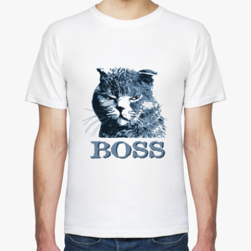 Футболка с принтом BOSS