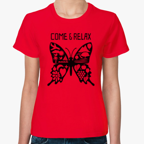 Женская футболка с принтом БАБОЧКА – BUTTERFLY
