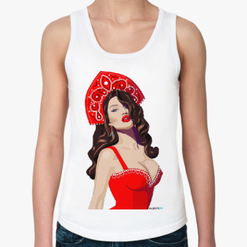 Женская майка с принтом Славяночка!