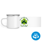 Кружка металлическая белая (круговая запечатка)