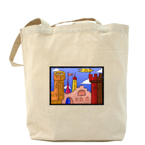 Сумка шоппер с принтом  Восточный город