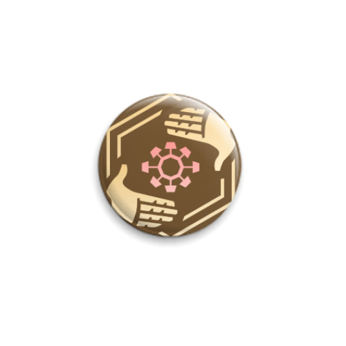 Значок 25мм с принтом Liberator Gold 5000