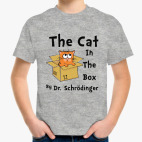 Детская классическая футболка Кот Шрёдингера
