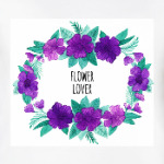 Венок акварель Flower lover
