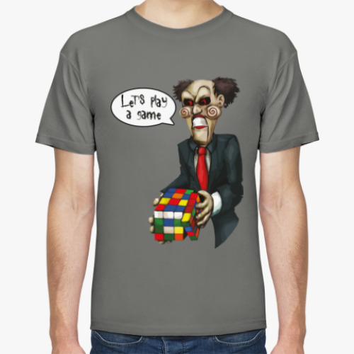 Футболка с принтом Пила и Кубик Рубика