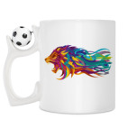 Кружка c футбольным мячиком Лев Leo