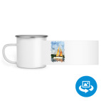 Кружка металлическая белая (круговая запечатка)