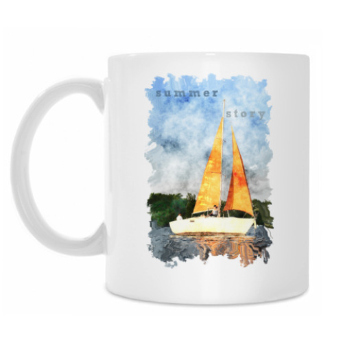 Кружка с принтом Волга - матушка