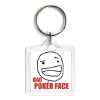 Брелок 3.9 x 3.9 см Bad Poker Face