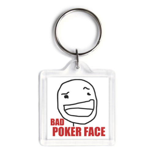 Брелок с принтом Bad Poker Face