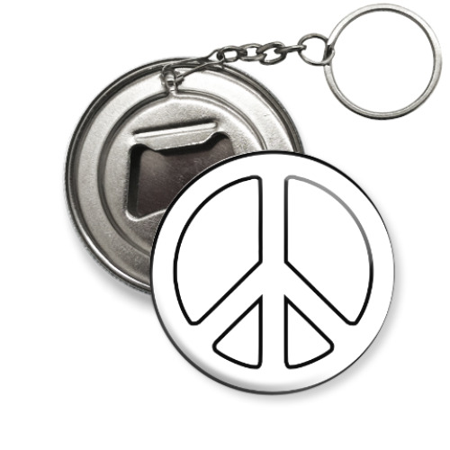 Брелок-открывашка с принтом Нет войне