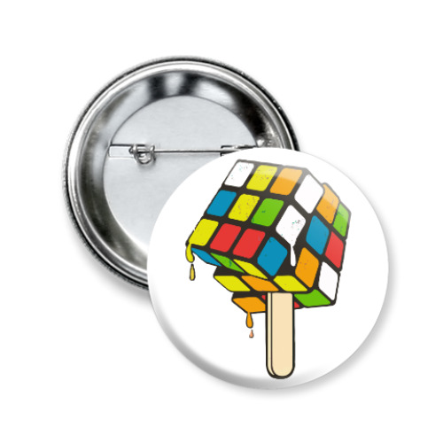 Значок 50мм с принтом Кубик Рубика | Спидкубинг