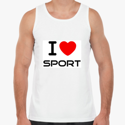 Майка с принтом Я люблю спорт