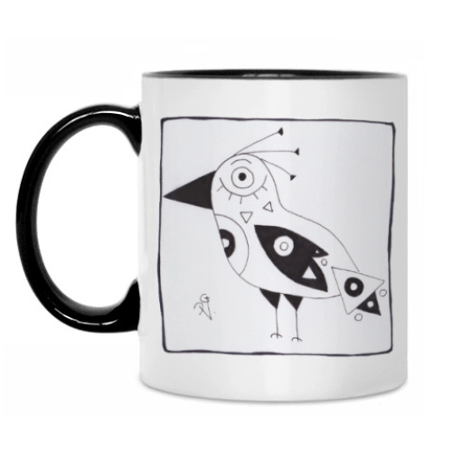 Кружка с принтом Птица