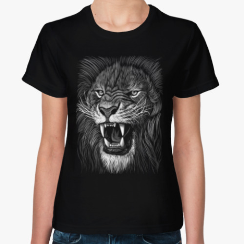 Женская футболка с принтом Лев