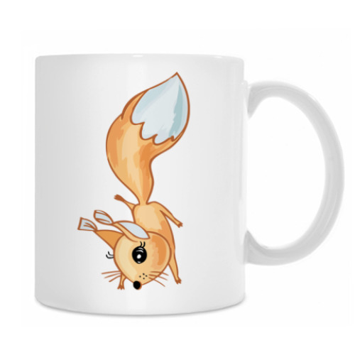 Кружка с принтом Белка