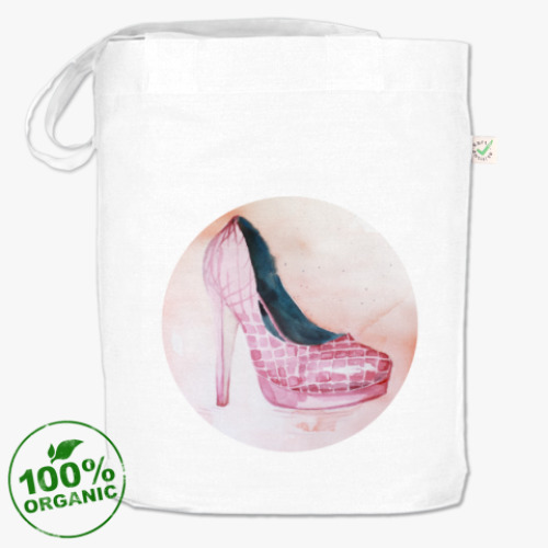 Сумка шоппер с принтом pink shoes