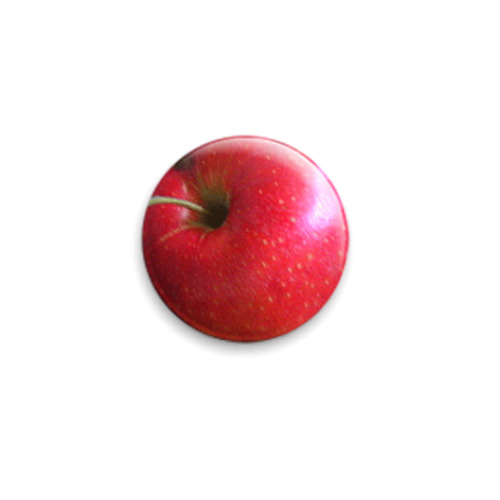 Значок 25мм с принтом  'Яблоко'