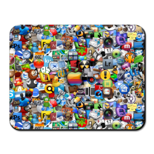 Коврик для мыши с принтом 'Ярлыки-Значки'