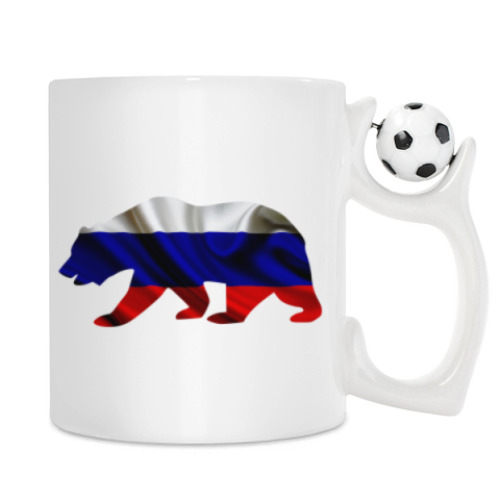 Кружка с принтом Русский медведь