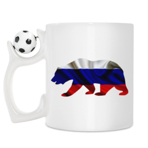 Кружка с принтом Русский медведь