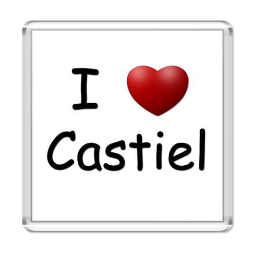 Магнит с принтом I Love Castiel
