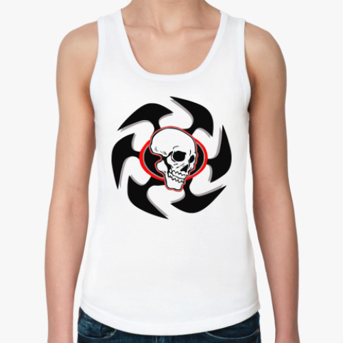 Женская майка с принтом  Череп