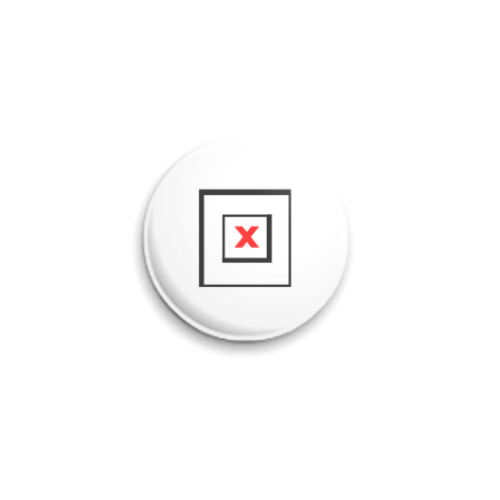 Значок 25мм с принтом Error