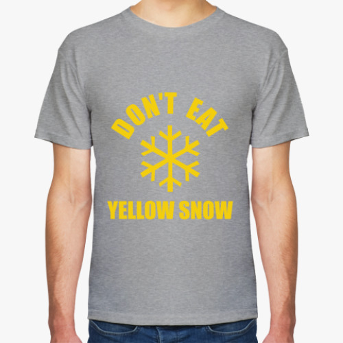 Футболка с принтом No yellow snow