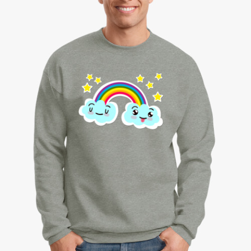 Свитшот с принтом Улыбка радуги