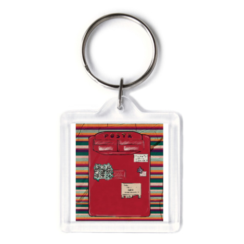 Брелок с принтом  Почта