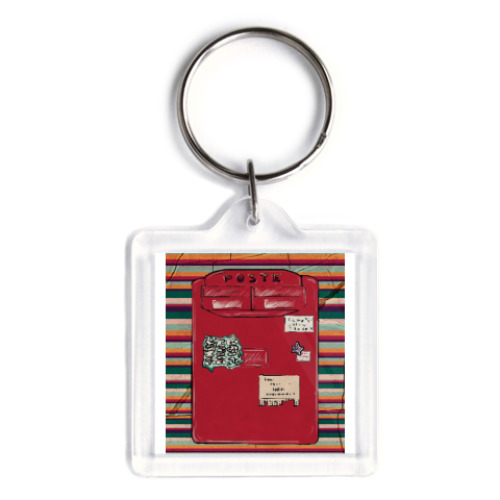 Брелок с принтом  Почта