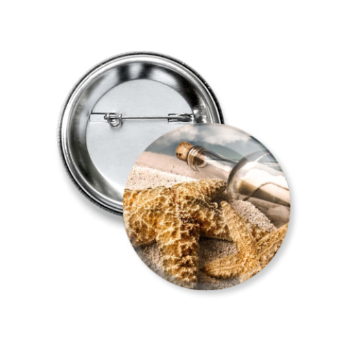 Значок 37мм с принтом Морская душа