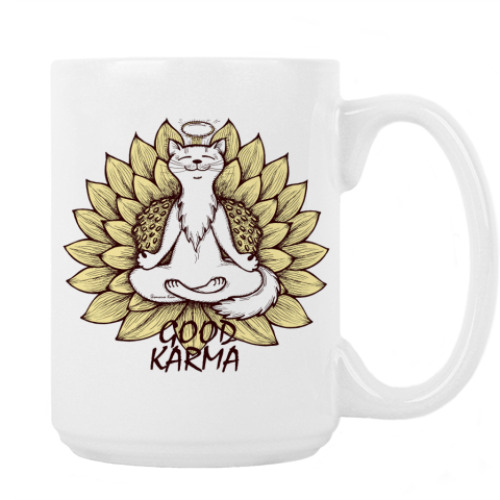 Кружка с принтом 'Хорошая карма'