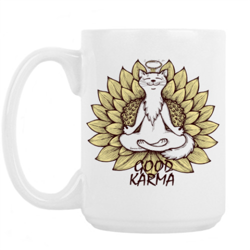 Кружка с принтом 'Хорошая карма'