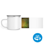 Кружка металлическая белая (круговая запечатка)