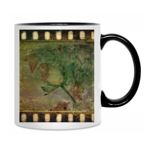 Кружка с принтом Роза. Старая фотопленка