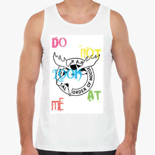 Майка с принтом DO NOT LOOK AT ME