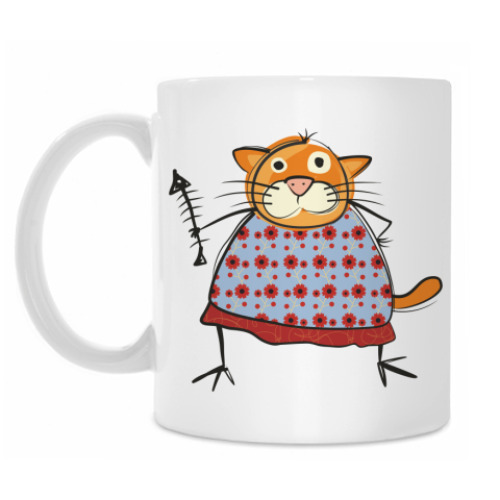 Кружка с принтом 'Кот'