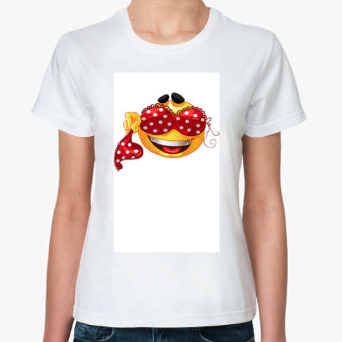 Классическая футболка с принтом Смайл